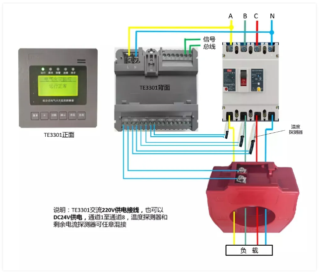 <a href=http://www.xiaofangw.com/dianqihuozai/ target=_blank class=infotextkey>电气火灾监控</a>系统接线